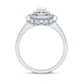 Moissanite Statement Engagement Ring with Milgrain Detailing
