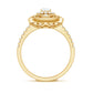 Moissanite Statement Engagement Ring with Milgrain Detailing
