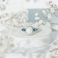 8MM Freshwater Cultured Pearl Designer Engagement Ring with Blue Topaz