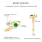 Real Freshwater Pearl and Emerald Toi et Moi Promise Ring