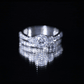 Certified 2 Carat Round Moissanite Bridal Ring Set For Wedding