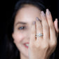 Certified 2 Carat Round Moissanite Bridal Ring Set For Wedding