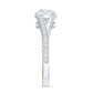 Round Moissanite Solitaire Engagement Ring with Split Shank