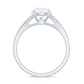 Round Moissanite Solitaire Engagement Ring with Split Shank