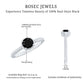 Solitaire 0.45 Carat Black Onyx Engagement Ring with Twisted Rope Design