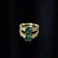 Lab Emerald Solitaire Vintage Engagement Ring