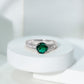 Lab Emerald Solitaire Vintage Engagement Ring