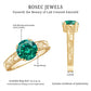 Lab Emerald Solitaire Vintage Engagement Ring
