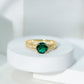 Lab Emerald Solitaire Vintage Engagement Ring