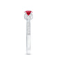 Lab-Lab Grown Ruby and Diamond Minimal Promise Ring