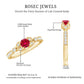 Lab-Lab Grown Ruby and Diamond Minimal Promise Ring