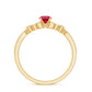 Lab-Lab Grown Ruby and Diamond Minimal Promise Ring