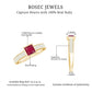 Natural 0.8 Carat Ruby Princess Cut Engagement Ring with Diamond