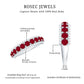 Natural Ruby Diamond Half Eternity Anniversary Band Ring for Women