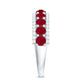 Natural Ruby Diamond Half Eternity Anniversary Band Ring for Women