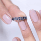 Natural Blue Sapphire Half Eternity Anniversary Ring for Women