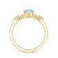 Art Deco Style 1 Carat Oval Shape Aquamarine and Diamond Cocktail Ring