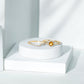 Genuine Citrine Engagement Ring with Diamond Wedding Band
