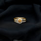 Genuine Citrine Engagement Ring with Diamond Wedding Band