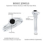Black Onyx Minimal Wedding Rings Set with Diamond Curved Band