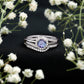 Genuine Tanzanite Engagement Ring with Diamond Enhancer