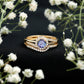 Genuine Tanzanite Engagement Ring with Diamond Enhancer