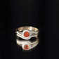 Certified Fire Opal Engagement Ring with Diamond Enhancer