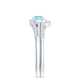 Certified Real Aquamarine Engagement Ring with Diamond Enhancer