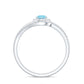 Certified Real Aquamarine Engagement Ring with Diamond Enhancer