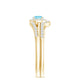 Certified Real Aquamarine Engagement Ring with Diamond Enhancer