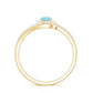Certified Real Aquamarine Engagement Ring with Diamond Enhancer
