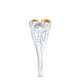 Natural Citrine Toi Et Moi Engagement Ring with Diamond