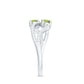 Natural Peridot Toi Et Moi Ring with Diamond Infinity Shank