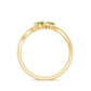 Natural Peridot Toi Et Moi Ring with Diamond Infinity Shank