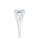 2 Stone Aquamarine and Diamond Infinity Promise Ring for Women