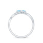 2 Stone Aquamarine and Diamond Infinity Promise Ring for Women