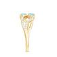 2 Stone Aquamarine and Diamond Infinity Promise Ring for Women