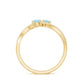 2 Stone Aquamarine and Diamond Infinity Promise Ring for Women