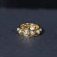 Lab Created Pink Sapphire Wedding Band with Celtic Details