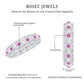 Lab Created Pink Sapphire Wedding Band with Celtic Details