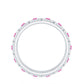 Lab Created Pink Sapphire Wedding Band with Celtic Details