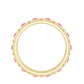 Lab Created Pink Sapphire Wedding Band with Celtic Details