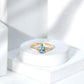 1 Carat Aquamarine Pear Engagement Ring with Diamond Trio