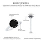 Round Cut Black Onyx Engagement Ring with Diamond Side Stones