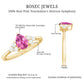 1.6 Carat Natural Pink Tourmaline Teardrop Engagement Ring with Diamond Trio