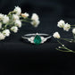 0.6 Carat AAA Quality Pear Shape Emerald Teardrop Engagement Ring with Diamond