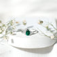 0.6 Carat AAA Quality Pear Shape Emerald Teardrop Engagement Ring with Diamond