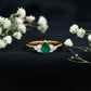 0.6 Carat AAA Quality Pear Shape Emerald Teardrop Engagement Ring with Diamond