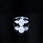 Natural Moonstone Three Stone Engagement Ring