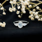 Natural Moonstone Three Stone Engagement Ring